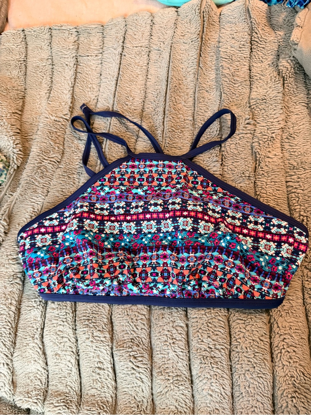 Title Nine Riptide High Neck Bikini Top